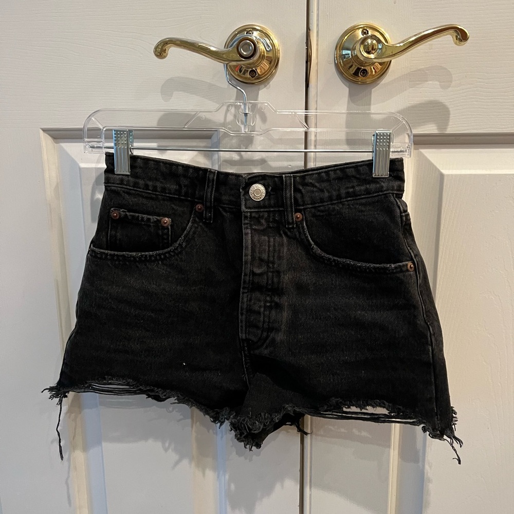 Zara black high waisted shorts